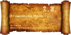 Krompaszky Maja névjegykártya